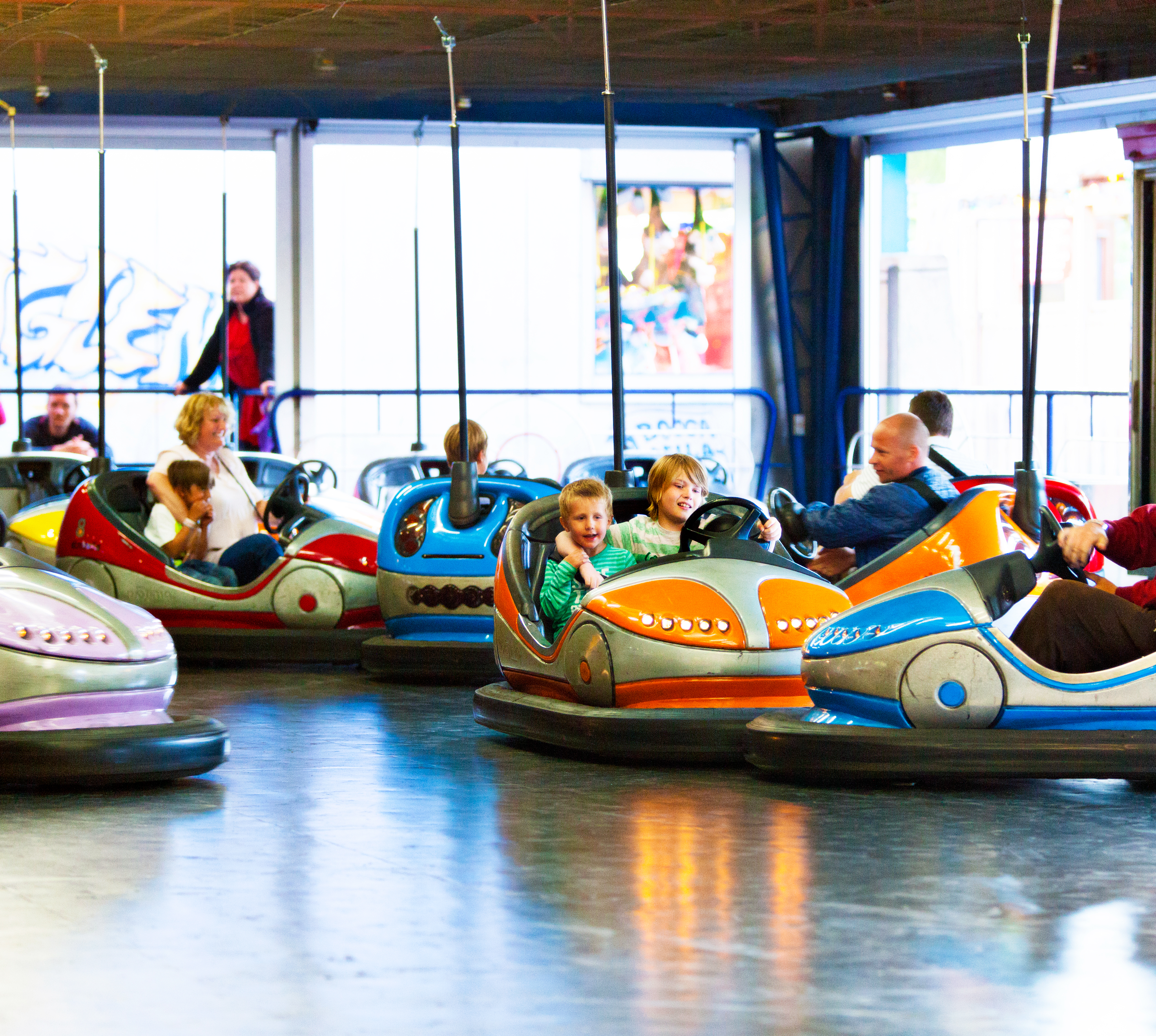 Bakken Forlystelse Radiobilerne Unge Stemning Forlystelser