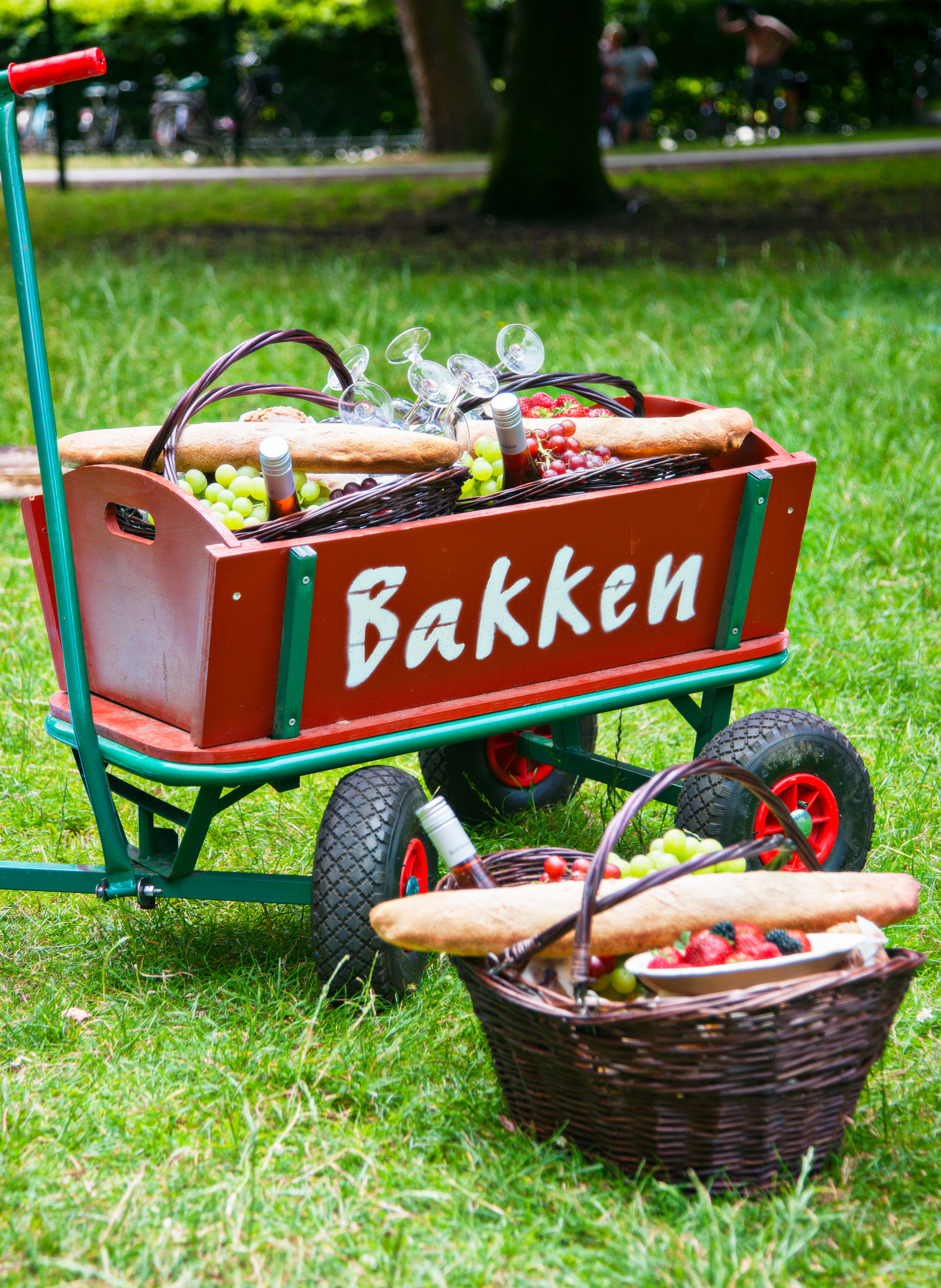Bakken Mad Drikkevarer Picnic Traekvogn