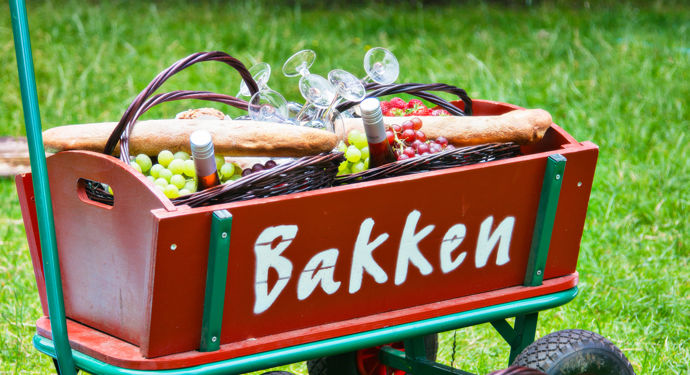 Bakken Mad Drikkevarer Picnic Traekvogn