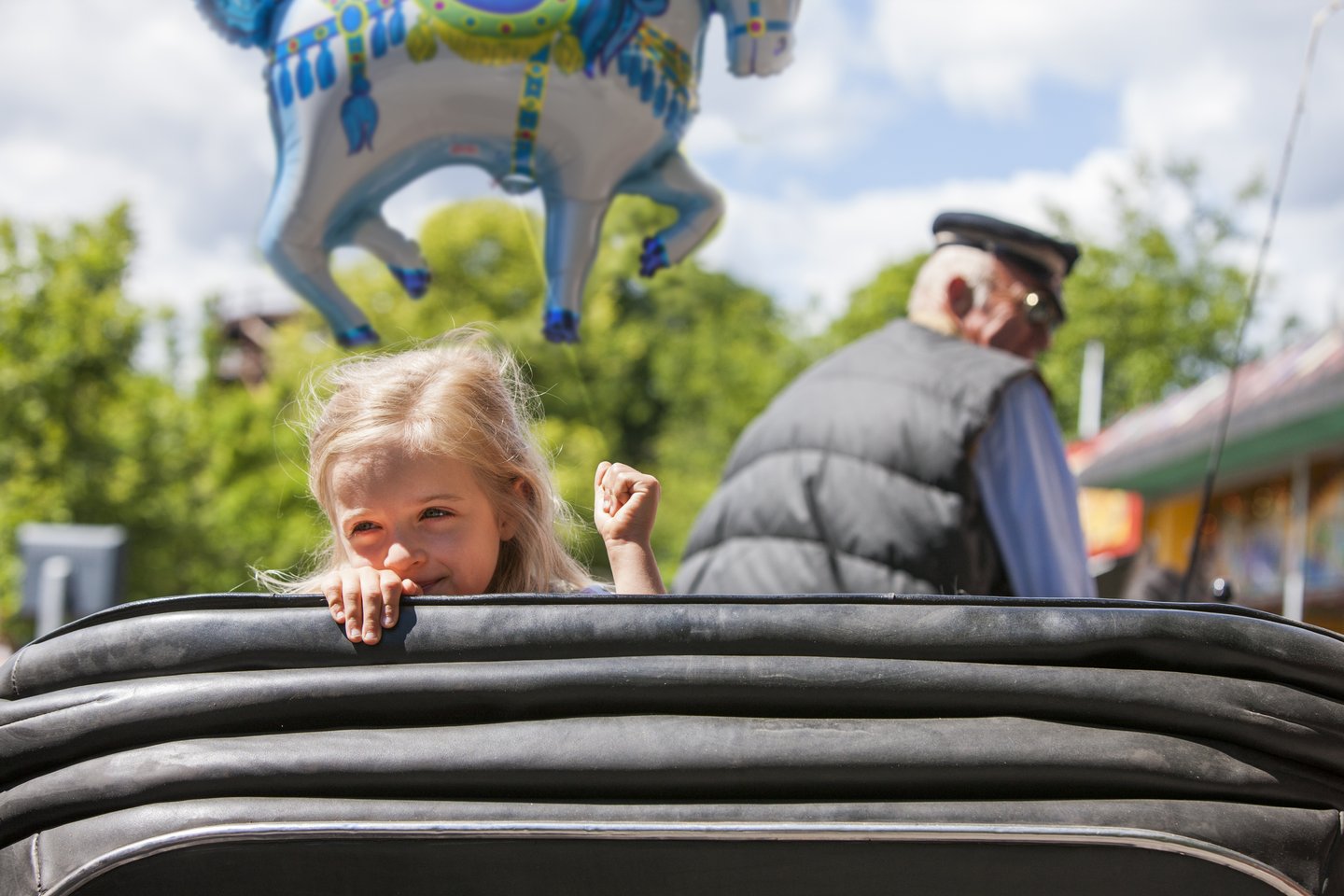 Hestevogn Pige Sommer Ballon