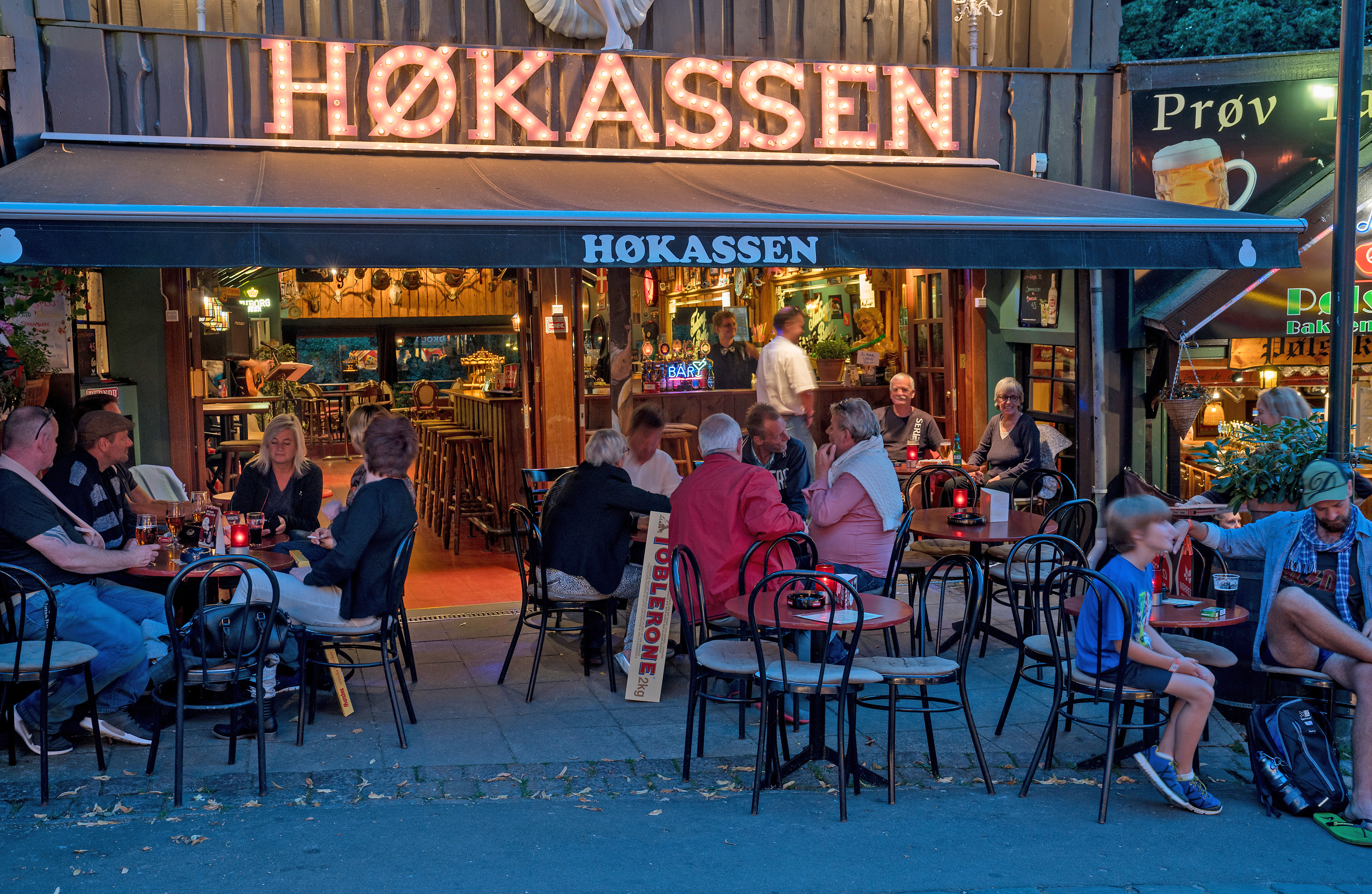 Bakken Pub Bar Hoekassen Gruppe Voksen Aften Lysere