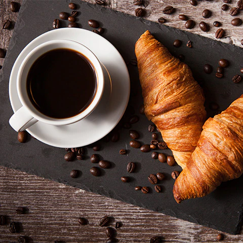 Kaffe Og Croissant