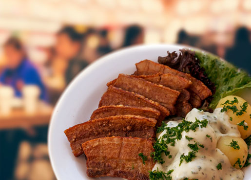 Hvidehest Bakken Teget Flaesk