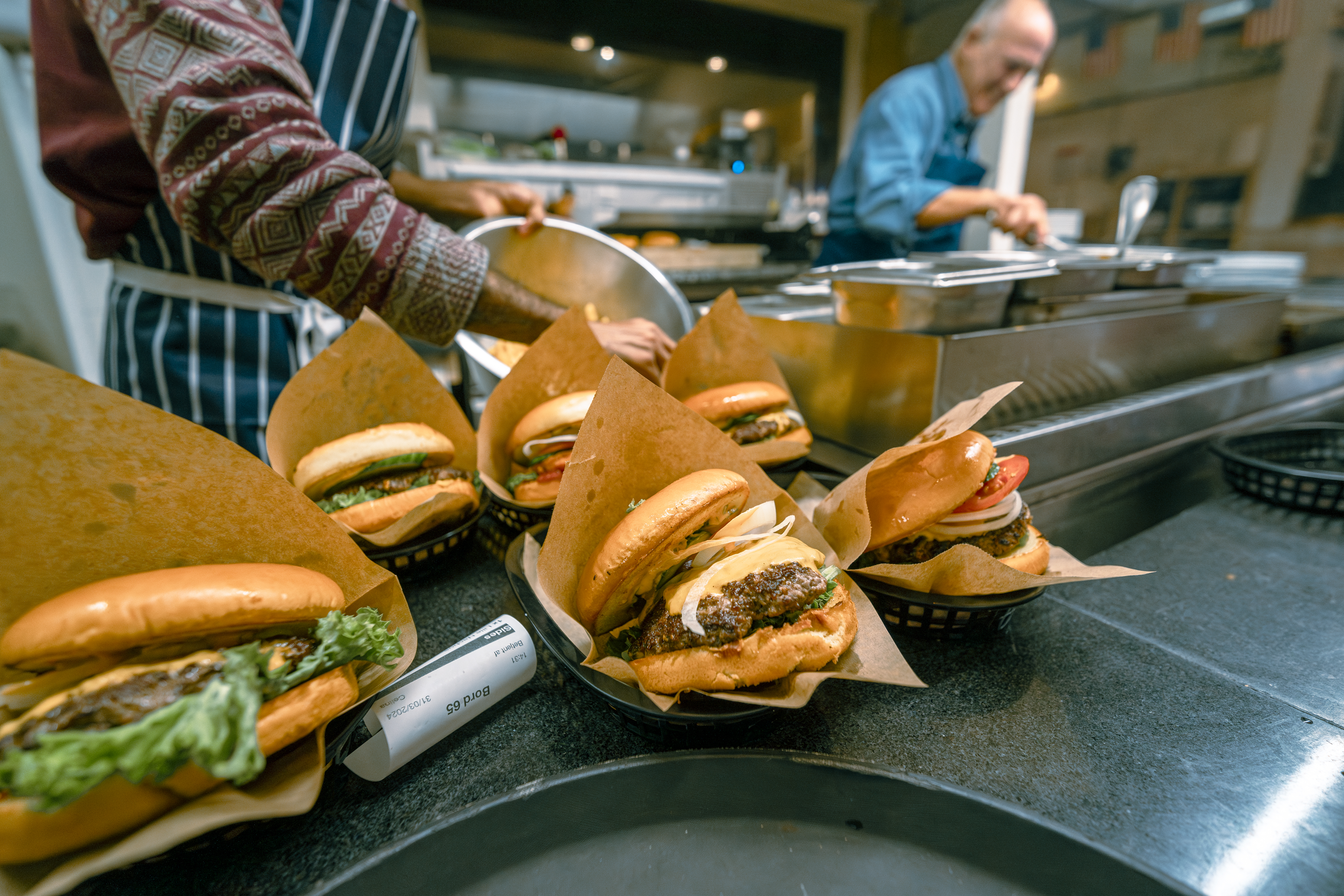 American Diner Burgere Closeup